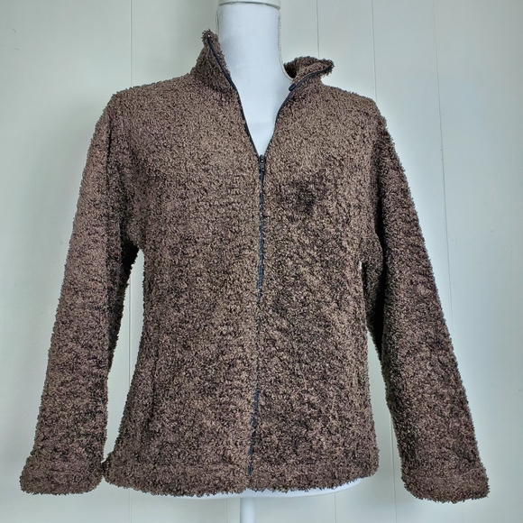 Black Diamond Teddy bear fleece front zip jacket size medium - Picture 9 of 9